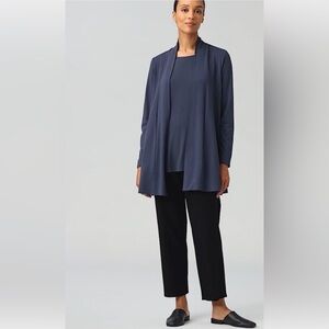 NWT Eileen Fisher Stretch Jersey Knit Long Cardigan